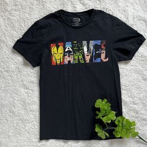 MARVEL COMICS AVENGERS T-shirts Women Black Sz‎ S Graphic Tee Short Sleeve top